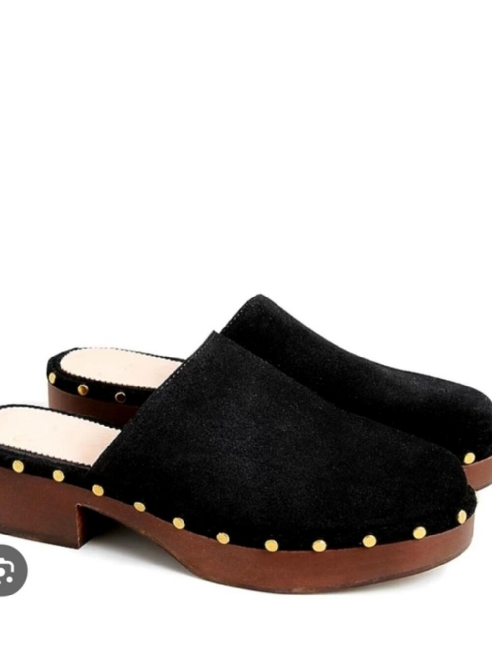 J. Crew Dakota Black Suede Clogs Size 7